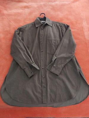 Attrattivo long corduroy shirt used, khaki oversized