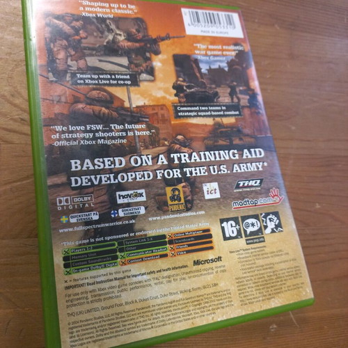 Xbox Full Spectrum Warrior used with minor scratches