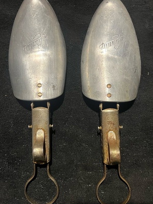 Bally vintage shoe stretchers used, aluminum and lightweight