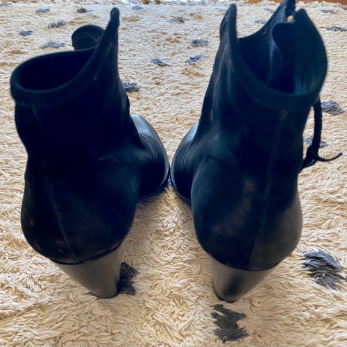 San Marina leather ankle boots used, black, size 39