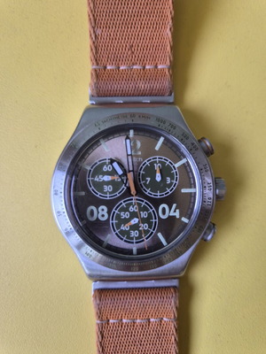 Swatch unisex wristwatch, orange strap