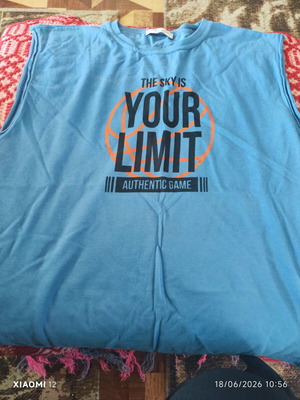Action Sportswear sleeveless t shirt size 14 like new, blue