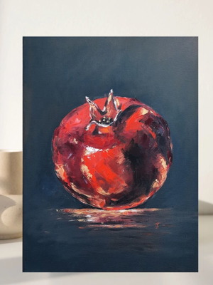 Pomegranate oil painting new, canvas, 40x30 cm