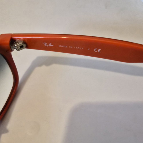 Ray-Ban New Wayfarer RB 2132 sunglasses used, orange black bicolor