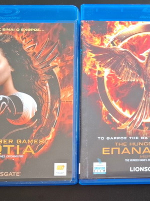 The Hunger Games Fire and The Hunger Games Revolution Blu-ray movies, 2 pack