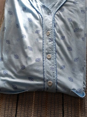 Cotton robe medium blue