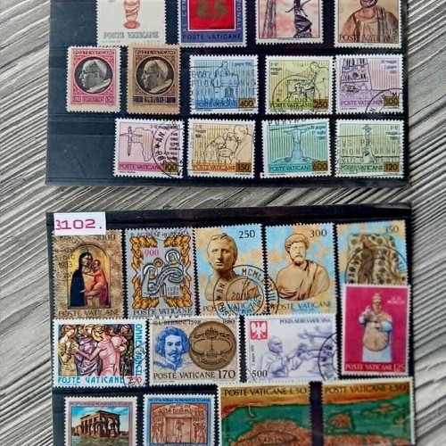 Vatican 2 stamp cards from 1950s and 1960s like new