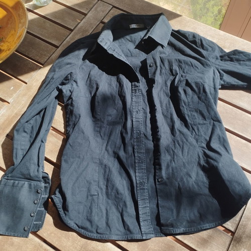 Zara Basic shirt like new, black and gray, classic fit, size L