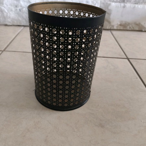 Metal black perforated tealight candle holder like new