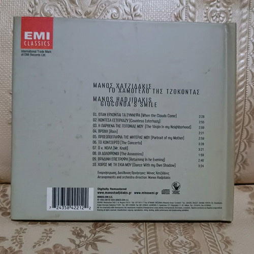 Manos Hadjidakis Gioconda's Smile CD used