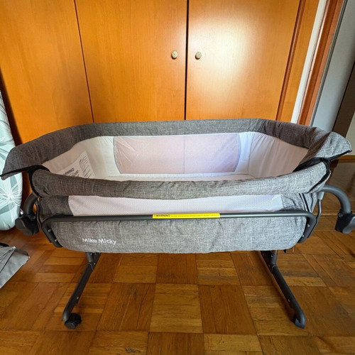 Mika Micky Bedside Sleeper Co-Sleeper in Grey, new