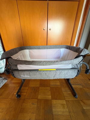 Mika Micky Bedside Sleeper Co-Sleeper in Grey, new