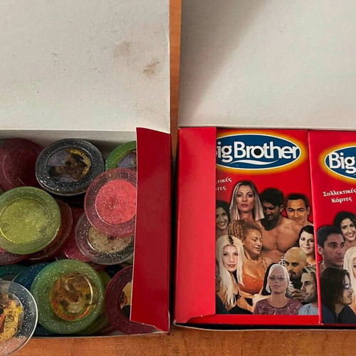 Big Brother sticker and cap pack, 2 boxes