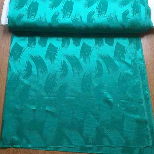 Brocade satin fabric green new