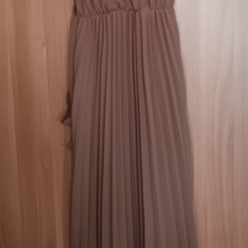 Brown dress small size, like new, 130 cm length, 100% polyester