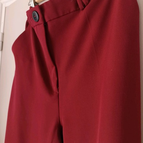 Burgundy suit new with oversized jacket and flared pants size M