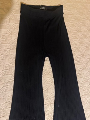 Bershka Black Ribbed Skinny Pants XS like new