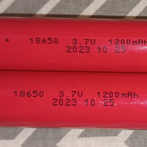 Krausmann Rechargeable Battery 18650 1200mAh 3.7V Pack of 2 New