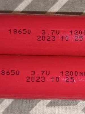 Krausmann Rechargeable Battery 18650 1200mAh 3.7V Pack of 2 New