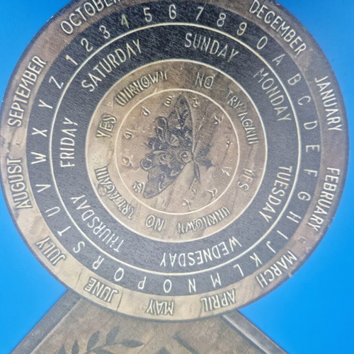 Ouija set wooden spirit board like new, vintage gothic occult design