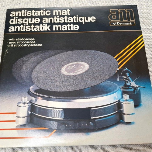 AM DENMARK Vintage Anti-Static Mat, Anti-Vibration Silicone Pad, Like New