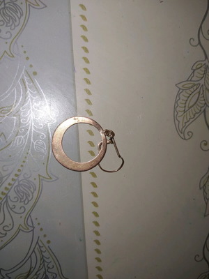 Earring old used, copper-like