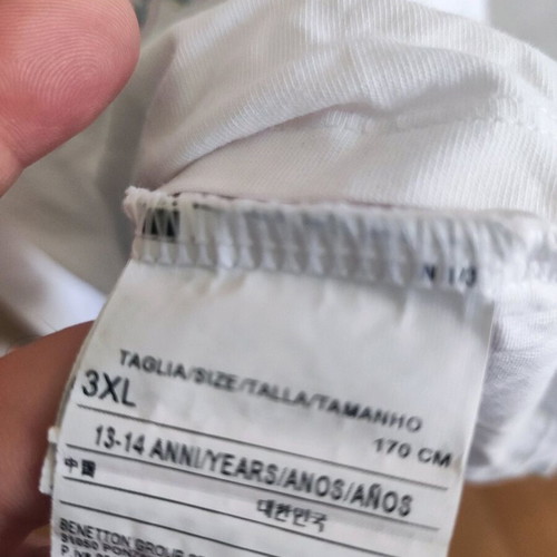 Benetton long sleeve shirt for 13 years white, like new