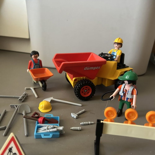 Vintage Playmobil εργοτάξιο με σπάνιο Dumper και αξεσουάρ σαν καινούργιο