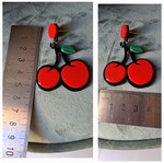 Cherry earrings large dangling like new
