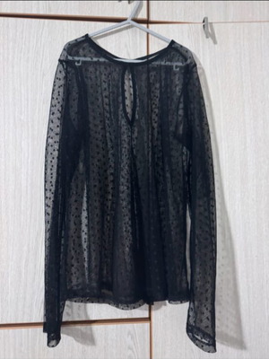 Polka Dot Tulle Blouse Like New