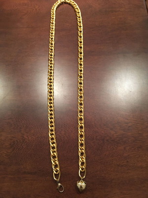 Gold metal belt in excellent condition 110 cm length