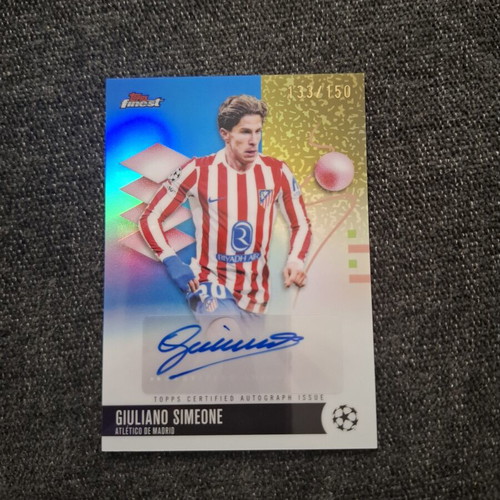 Giuliano Simeone Auto Topps Finest Atletico Madrid Numbered 133/150