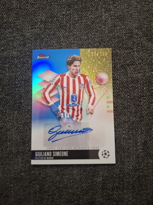 Giuliano Simeone Auto Topps Finest Atletico Madrid Numbered 133/150