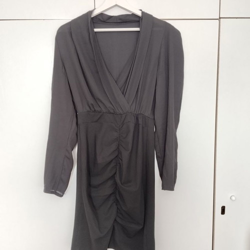 Black dress used small medium with ruching and tulle