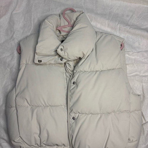 Zara sleeveless puffer jacket new, gray, size XS