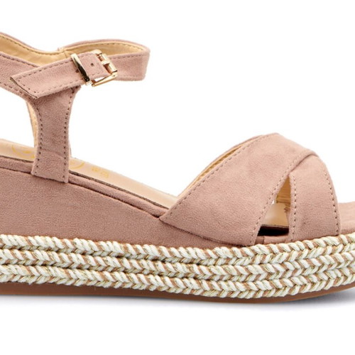 Seven sandals used, size 40, beige and pink