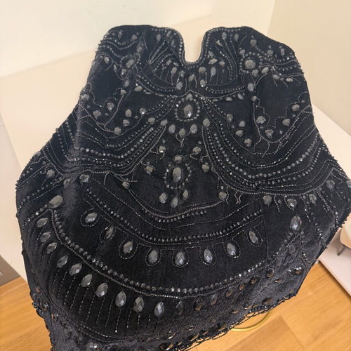 Embroidered dress new, unworn, black, size L