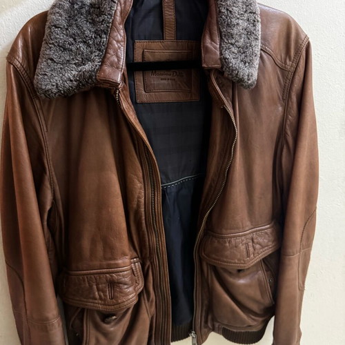 Bomber 100% leather Massimo Dutti like new, brown