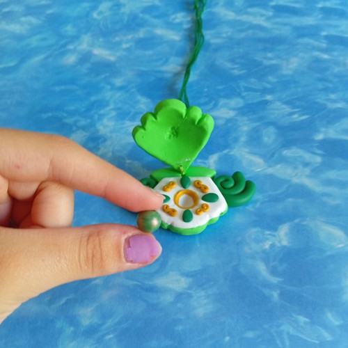Mermaid Melody Pichi Pichi Pitch Rina necklace, handmade clay