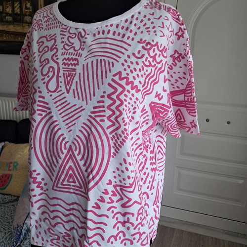 Anglomania Vivienne Westwood blouse used, white and fuchsia, size M