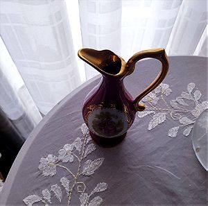 Vintage French Limoges main porcelain big vase gold