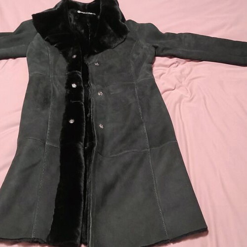 Mabrun Shearling Coat like new, genuine leather and natural fur