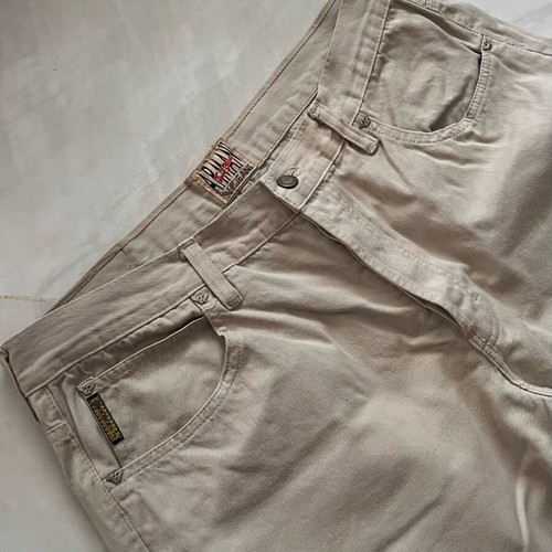 Vintage Armani Jeans beige cotton pants used, size XL