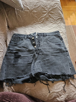 Zara denim shorts black XL like new