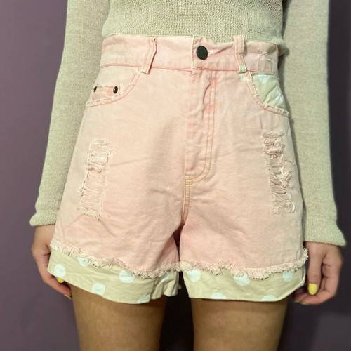 Nidodileda Jean pink shorts used, size S