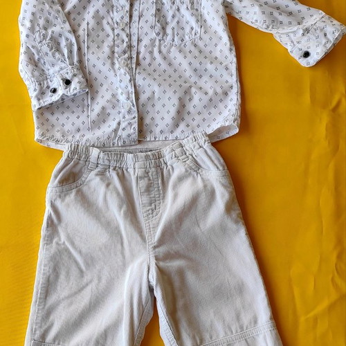 H&M shirt used for 6-9 months baby boy with Next pants gift