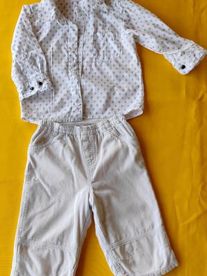 H&M shirt used for 6-9 months baby boy with Next pants gift