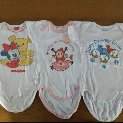 Minerva baby bodysuit set for girl 18-24 months like new, 3 pcs
