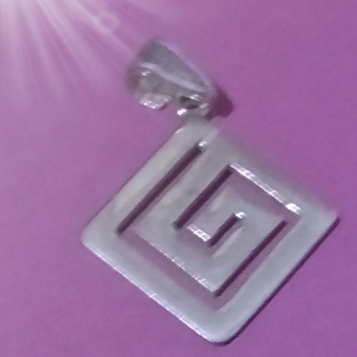 Silver 925 pendant with meander design