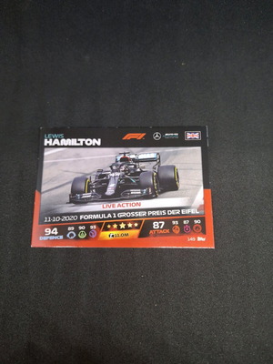 Formula 1 Lewis Hamilton Live Action Κάρτα 2021 Topps καινούργιο
